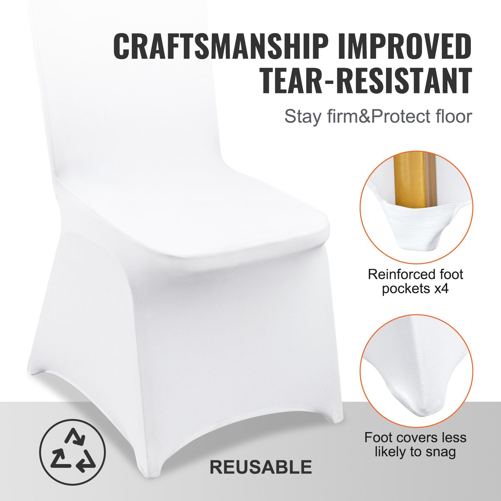 150 Stretch Spandex Folding Chair Covers, Universal Fitted Chair Cover, Removable Washable Protective Slipcovers, For Wedding, Holiday, Banquet, Party, Celebration, Dining