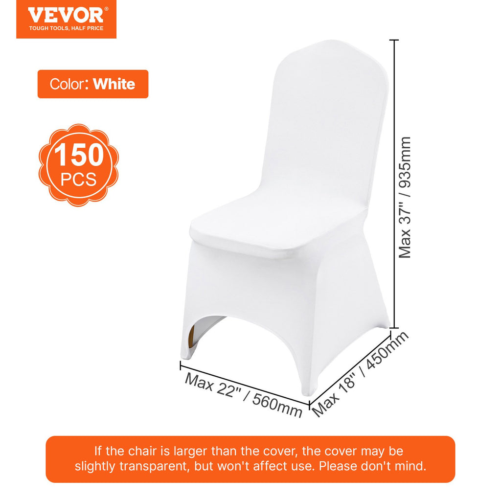 150 Stretch Spandex Folding Chair Covers, Universal Fitted Chair Cover, Removable Washable Protective Slipcovers, For Wedding, Holiday, Banquet, Party, Celebration, Dining
