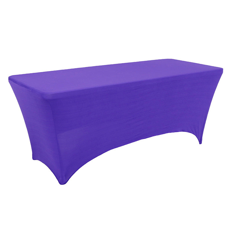 Pure color spandex rectangular tablecloth