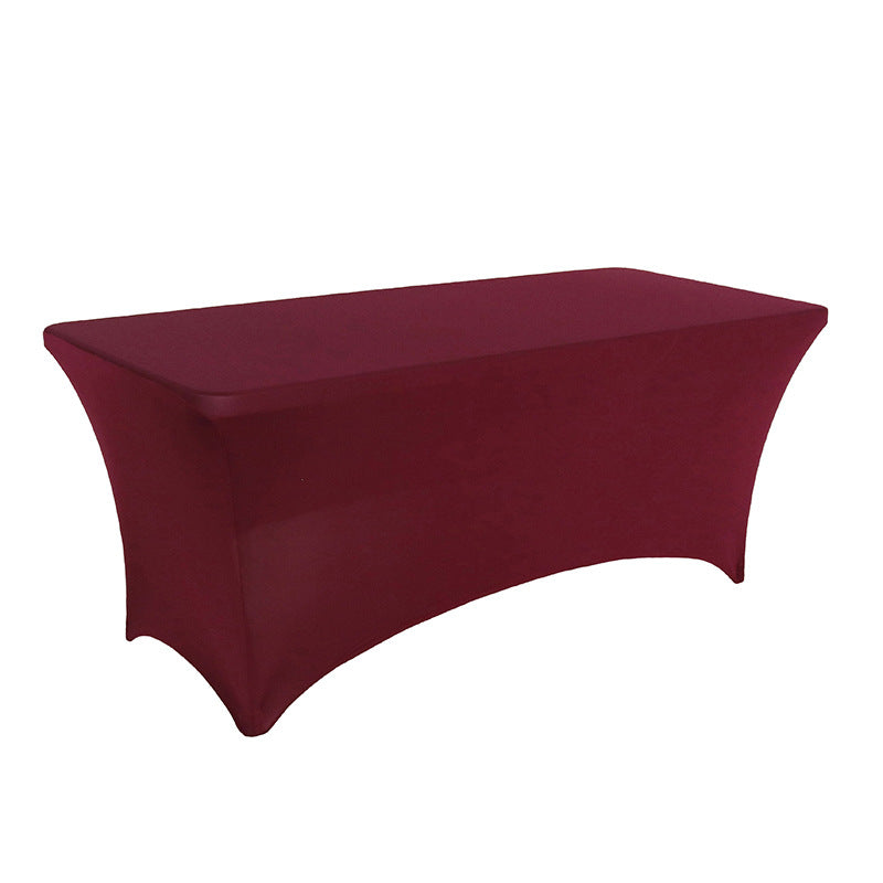 Pure color spandex rectangular tablecloth
