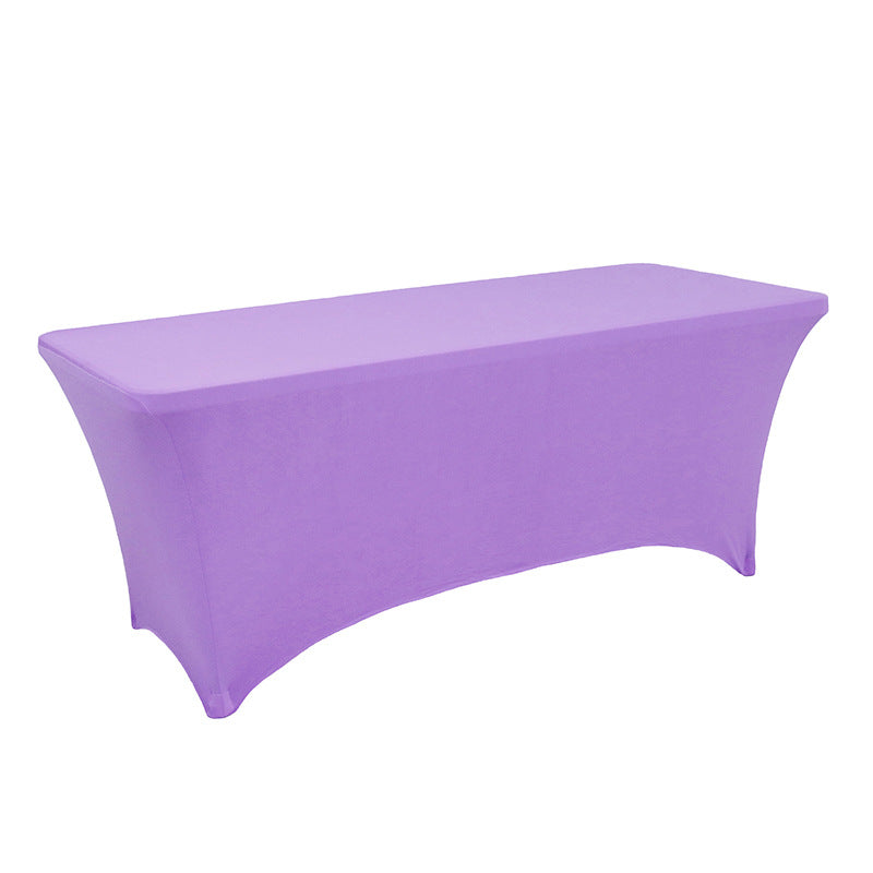 Pure color spandex rectangular tablecloth