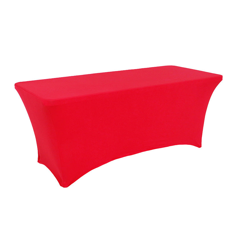 Pure color spandex rectangular tablecloth