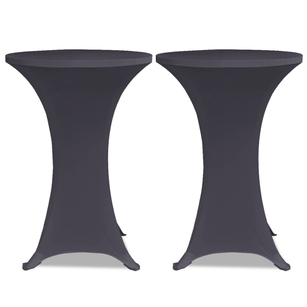 table cover stretch cover 2 pieces 80 cm anthracite