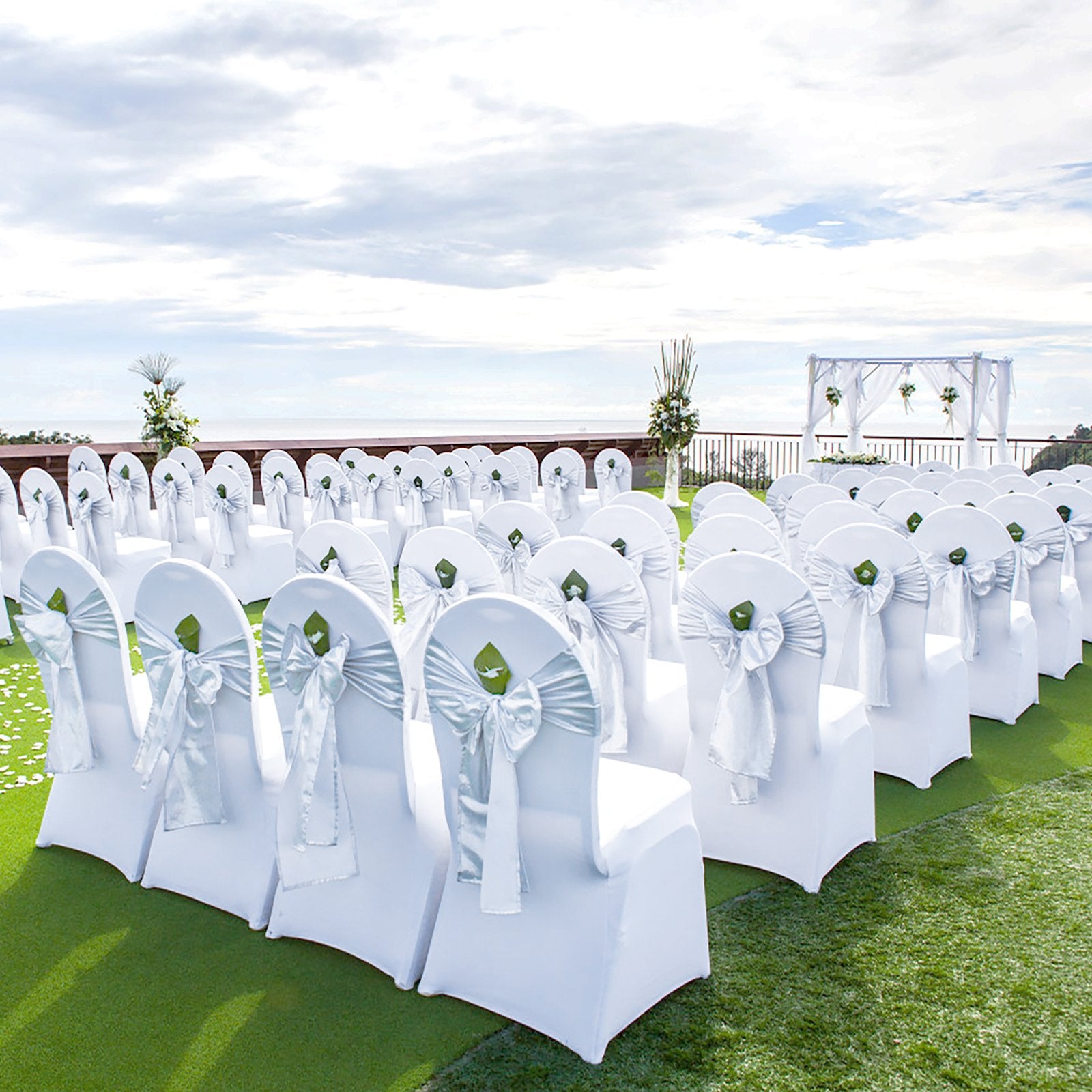 150 Stretch Spandex Folding Chair Covers, Universal Fitted Chair Cover, Removable Washable Protective Slipcovers, For Wedding, Holiday, Banquet, Party, Celebration, Dining