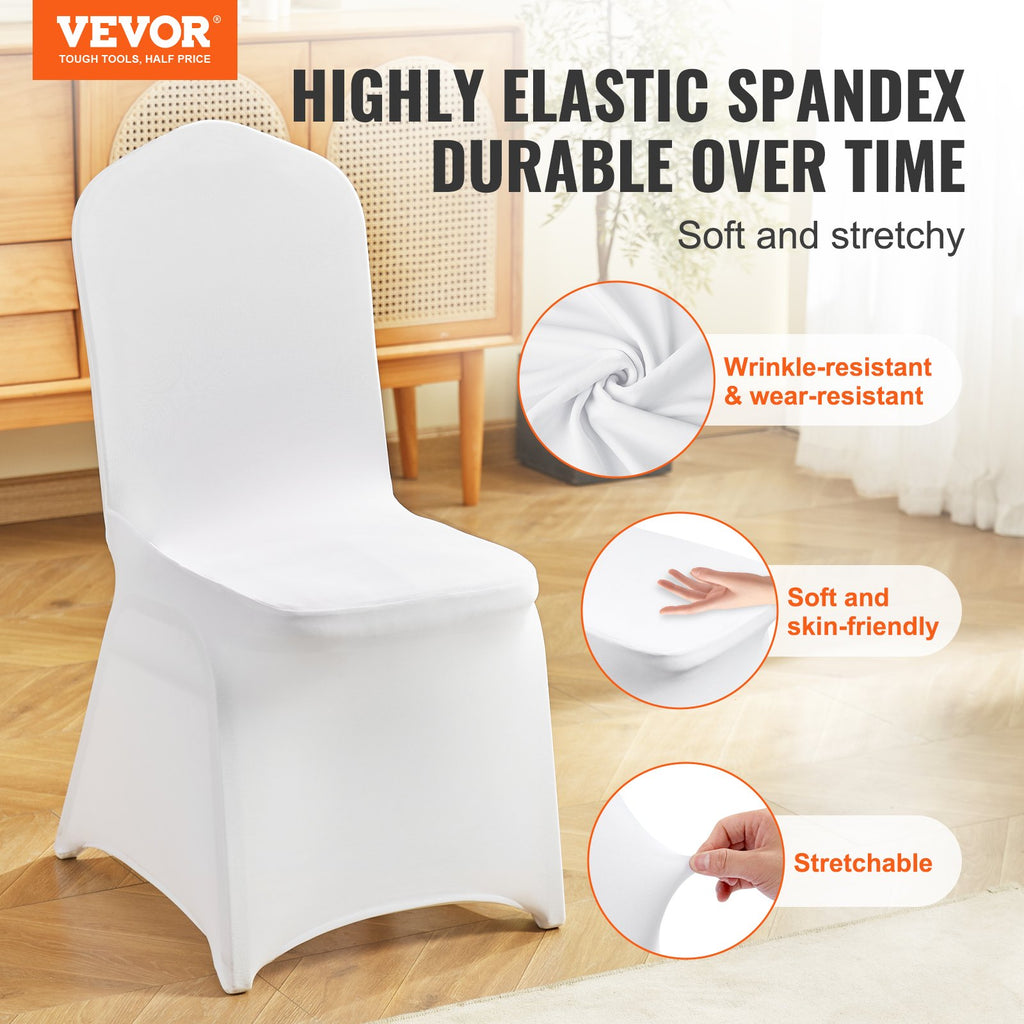 150 Stretch Spandex Folding Chair Covers, Universal Fitted Chair Cover, Removable Washable Protective Slipcovers, For Wedding, Holiday, Banquet, Party, Celebration, Dining