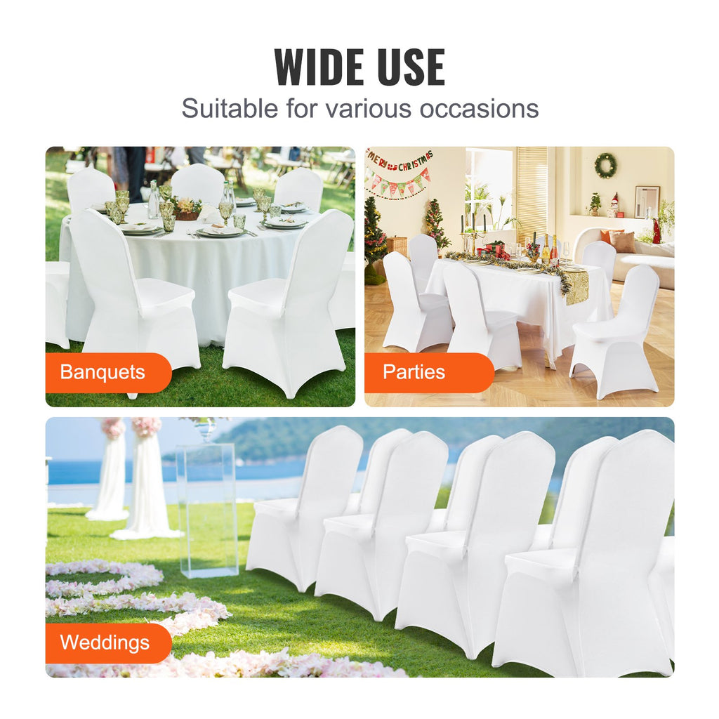 Stretch Spandex Folding Chair Covers, Universal Fitted Arched Front Cover, Removable Washable Protective Slipcovers, For Wedding, Holiday, Banquet, Party, Celebration, Dining